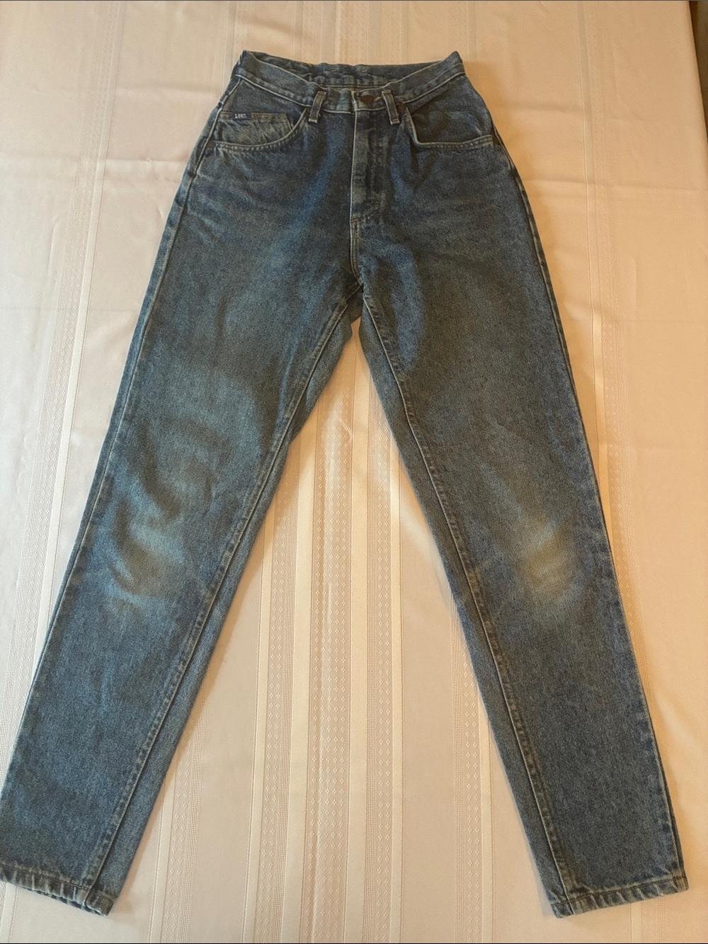 Lee Juniors High Rise Jeans in Medium Blue Wash